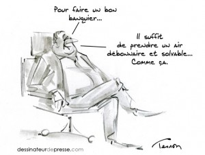 banque humour dessin