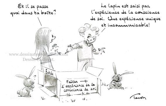 Dessin humoristique conscience