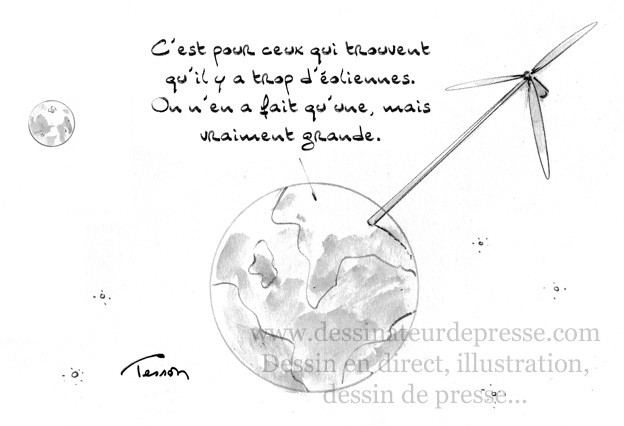 Eolien dessin humoristique