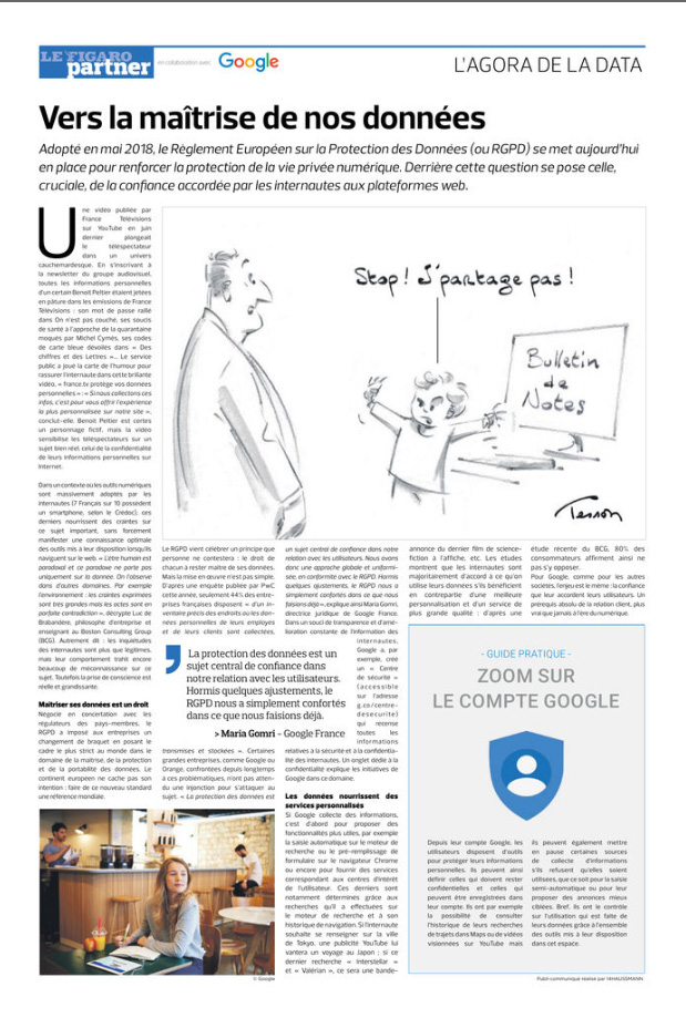 Avec Google et dans le Figaro