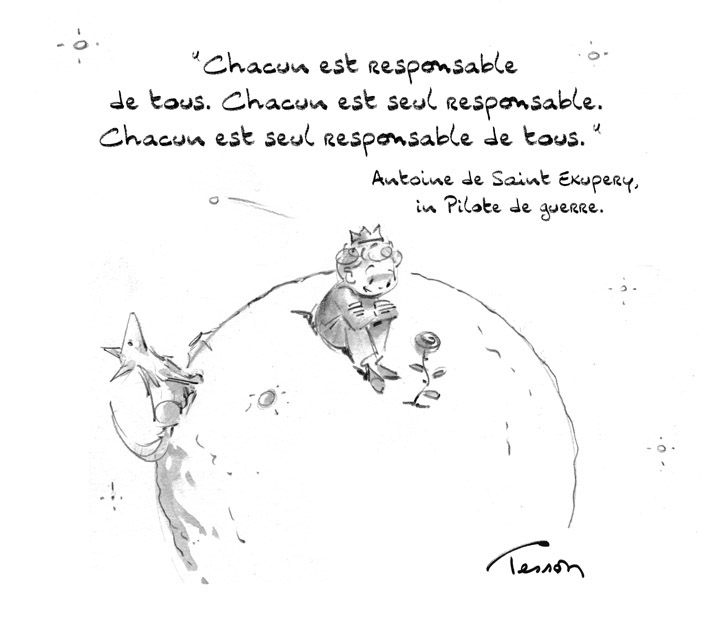 Coronavirus dessin de presse, pandémie, responsable, saint exupery