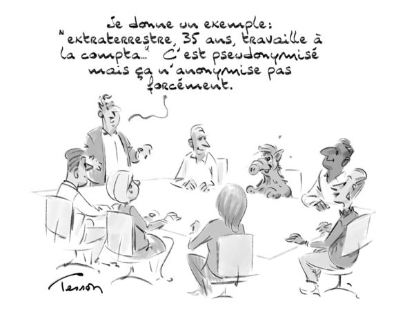 RGPD anonymisation dessin humoristique