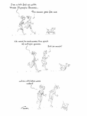 Olympic games humor cartoon