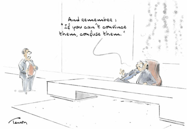 Convince editorial cartoon