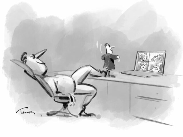 Telecommuting cartoon humor comic