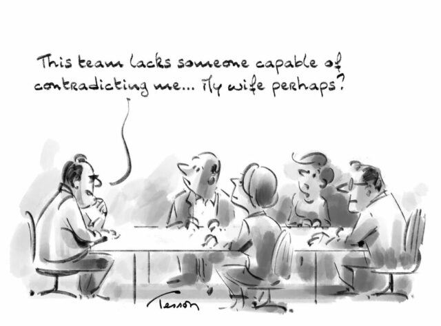 équipe management dessin humoristique