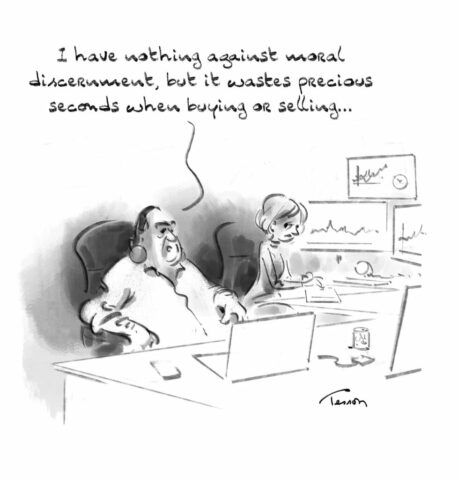 Moral ethics cartoon comic