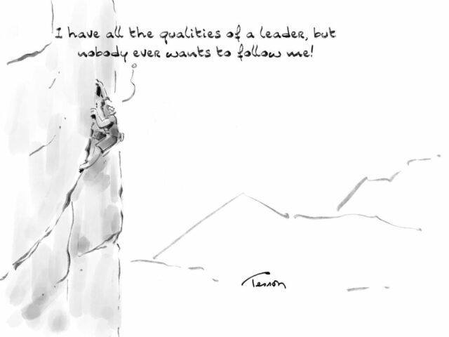 Leader dessin humoristique