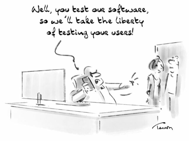software editorial cartoon