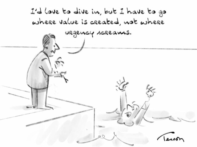 efficiency editorial cartoon humour