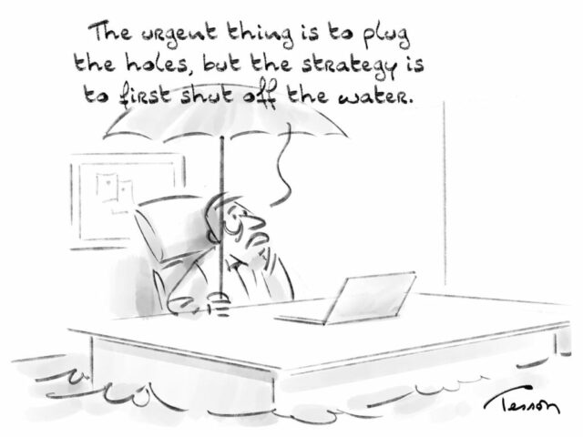 strategy editorial cartoon humour