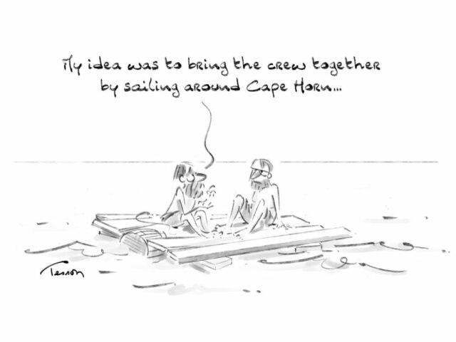 team building editorial cartoon