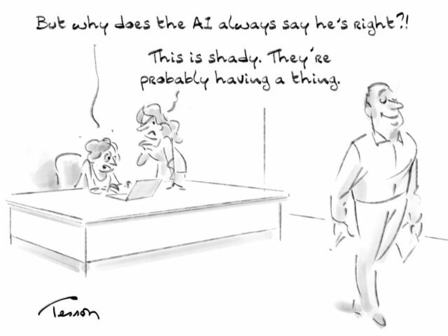 editorial cartoon Artificial intelligence