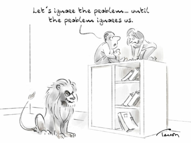 problem editorial cartoon