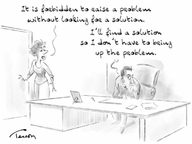 problem solving editorial cartoon