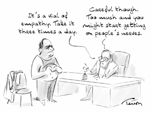 Empathy editorial cartoon humour