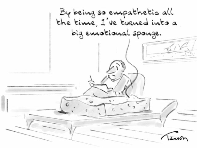 Empathy editorial cartoon humour