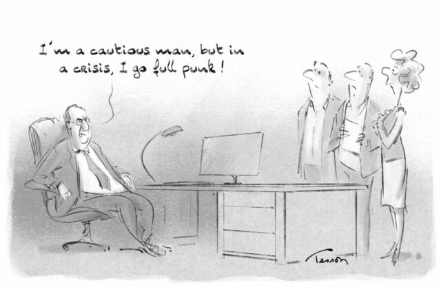 Management editorial cartoon