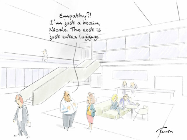 Empathy editorial cartoon