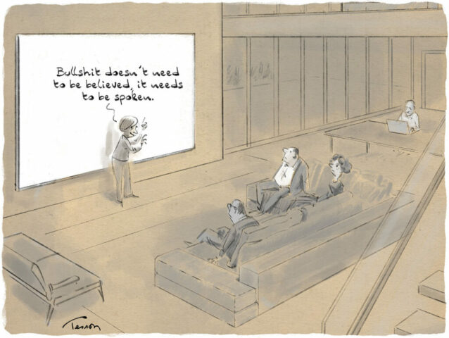 Bullshit editorial cartoon