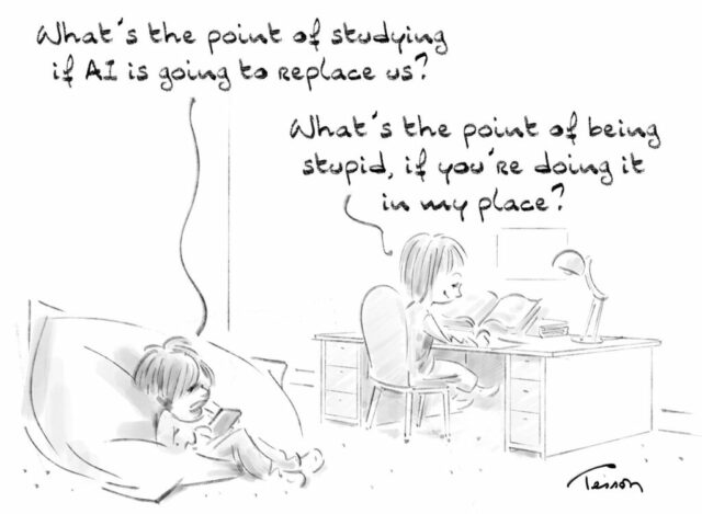 artificial intelligence editorial cartoon