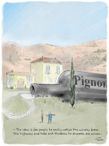 Vin dessin humoristique
