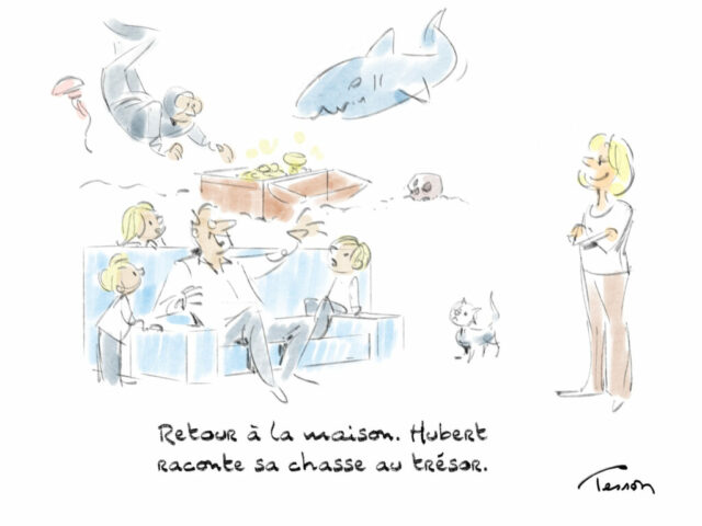 team building dessin humoristique